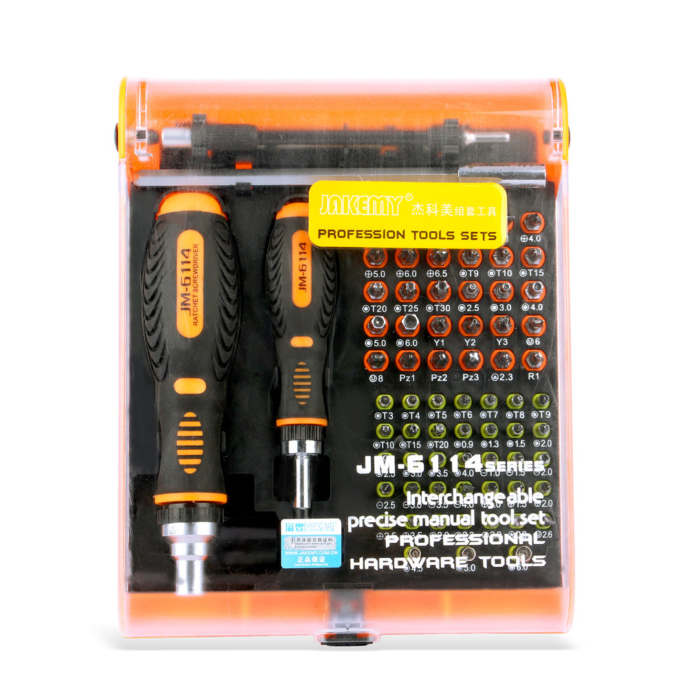 Jakemy 73-in-1 Professional Precise Screwdriver Hardware Tool Set (JM-6114)