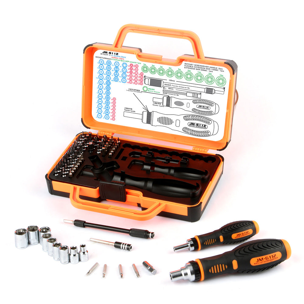 Jakemy JM-6112 69-in-1 Portable Screwdriver Telecommunications Hardware Hand Tools Set