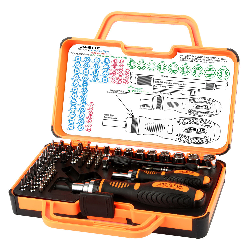 Jakemy JM-6112 69-in-1 Portable Screwdriver Telecommunications Hardware Hand Tools Set