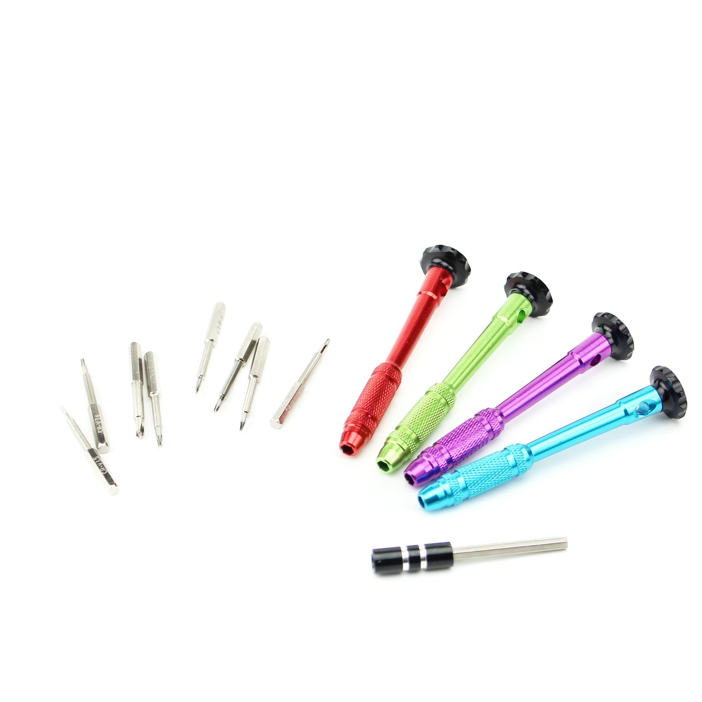 10-in-1 Professional Non-slip Handle with Philips Slotted Pentagon Torx Screwdriver Bits - Red