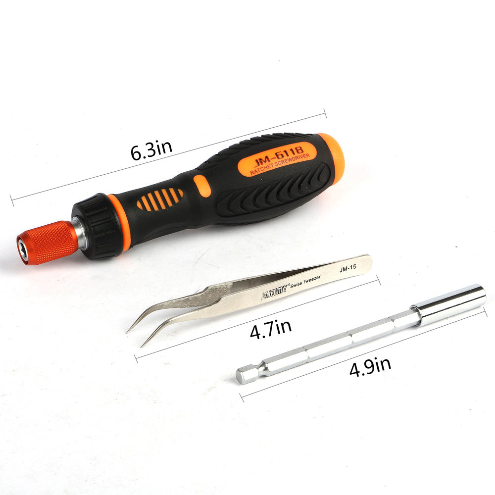 Jakemy JM-6118 33 in 1 Professional Precision Repair Tool Kit with Screwdriver Tweezer Sockets Bits