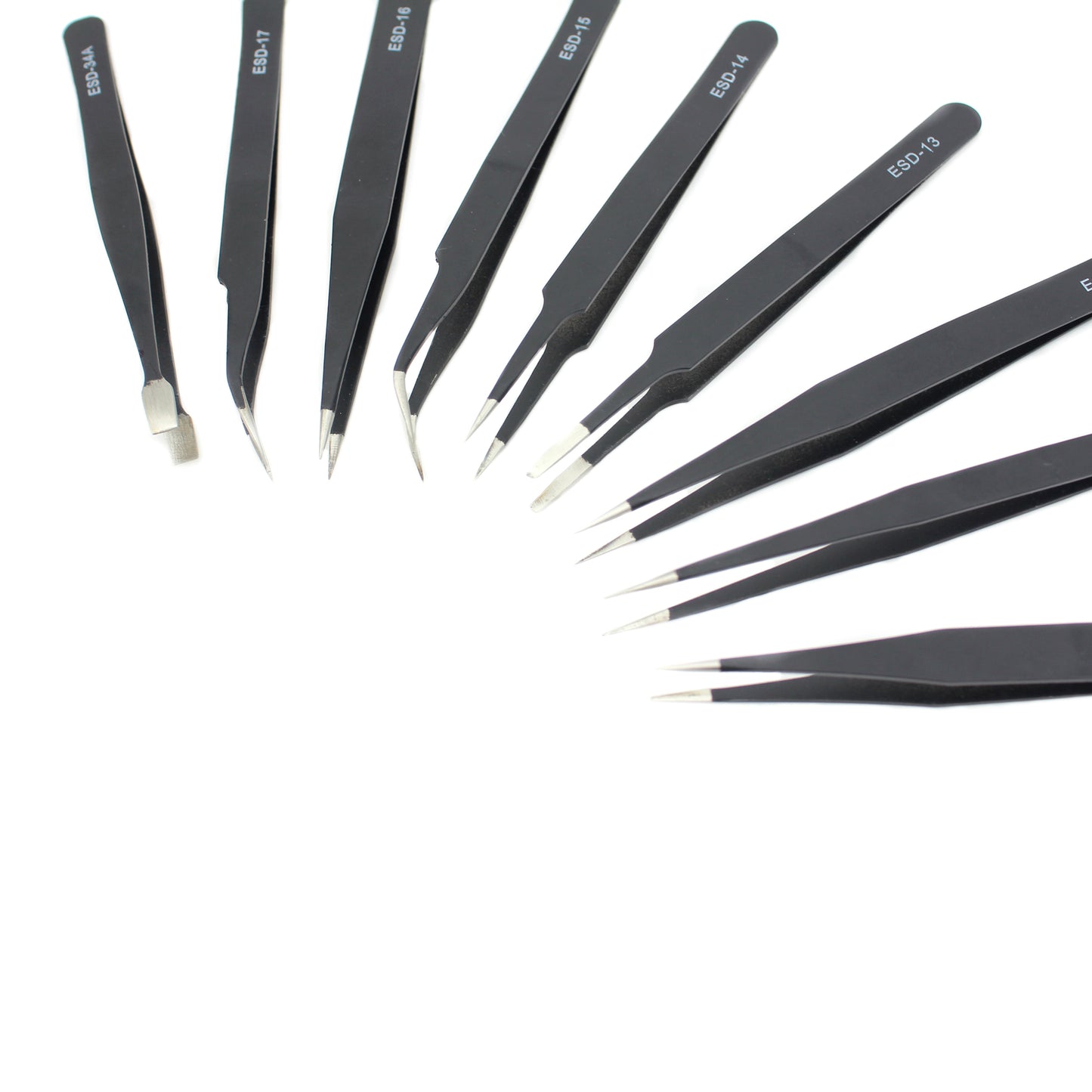 9-in-1 Professional Anti-static Tweezers Set