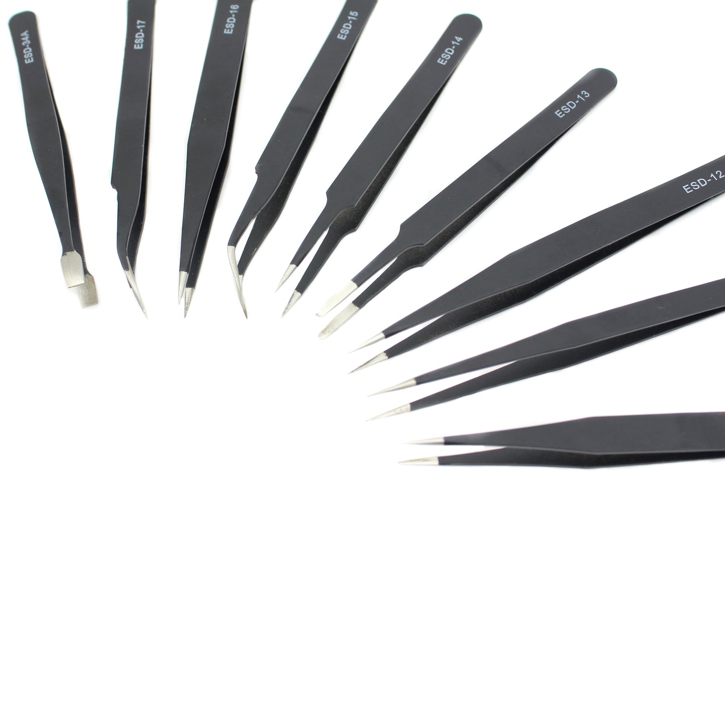 Professional 9-in-1 Anti-static Tweezers Set Kit