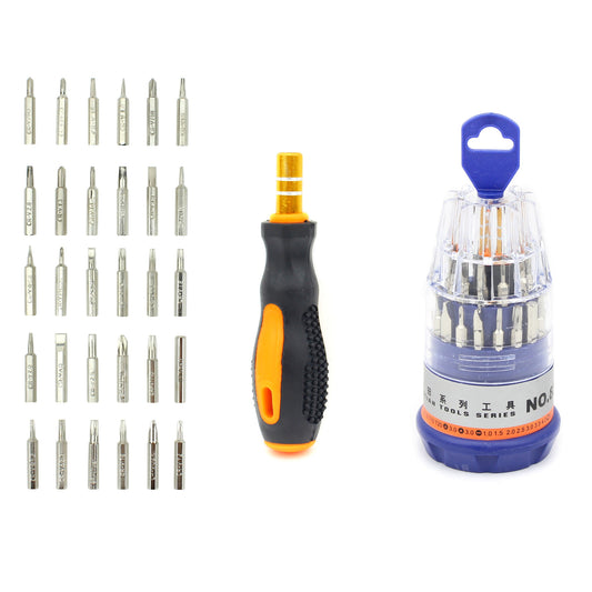 31-in-1 Precision Screwdriver Disassembly Repair Tool Set for iPhone Samsung Etc. (P833-31)