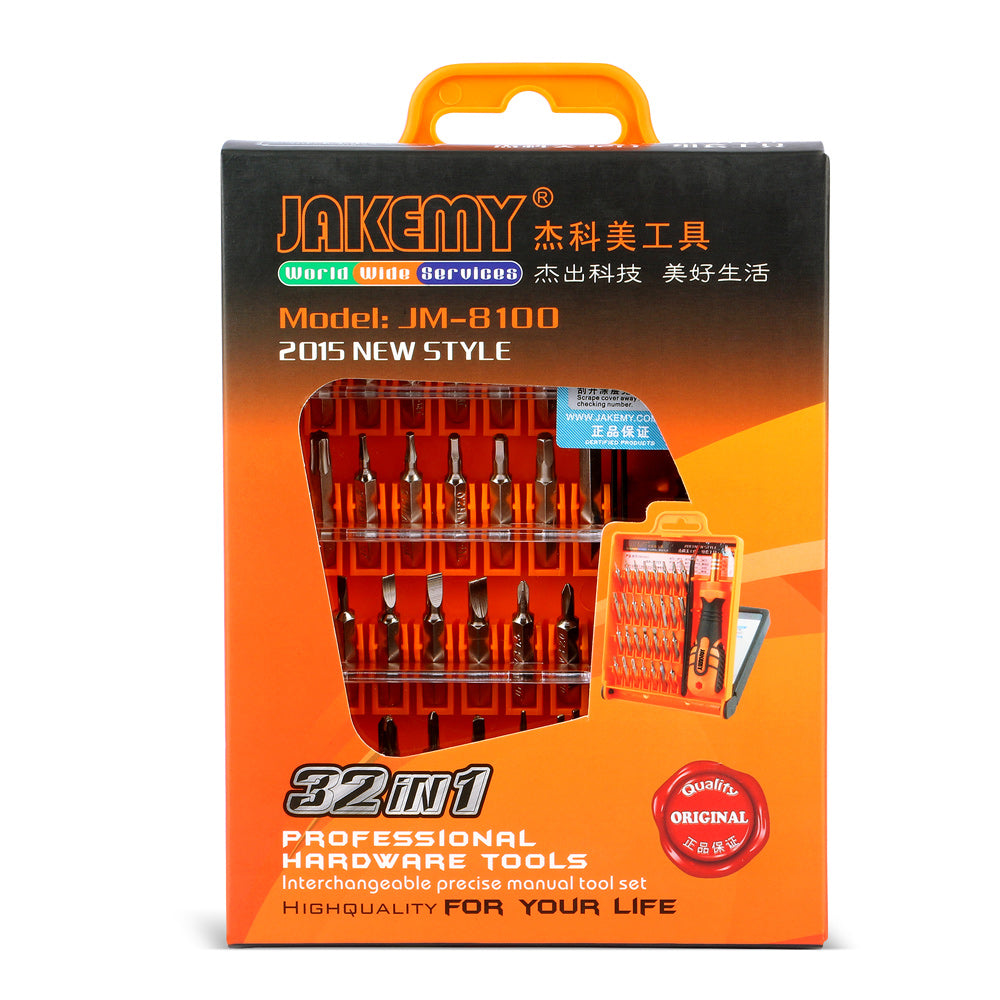 Jakemy 32-in-1 Professional Hardware Screwdriver Tool Kit (JM-8100)