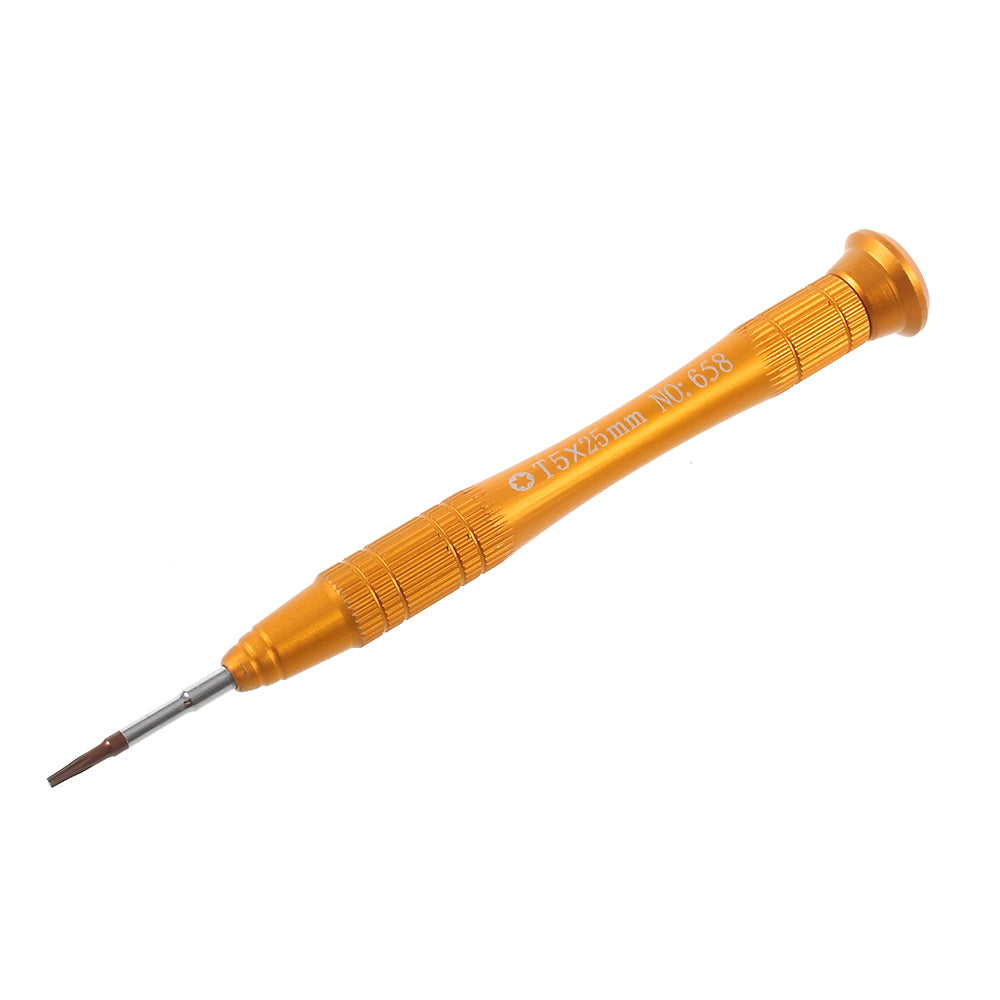 NO.658 Metal Non-slip Handle Torx T5 x 25mm Screwdriver for Repairing