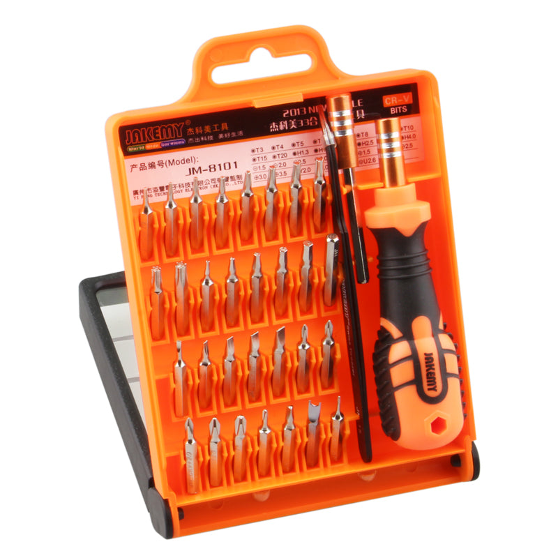 Jakemy 33-in-1 Versatile Hardware Screwdriver Tool Kit CR-V Steel Bits (JM-8101)