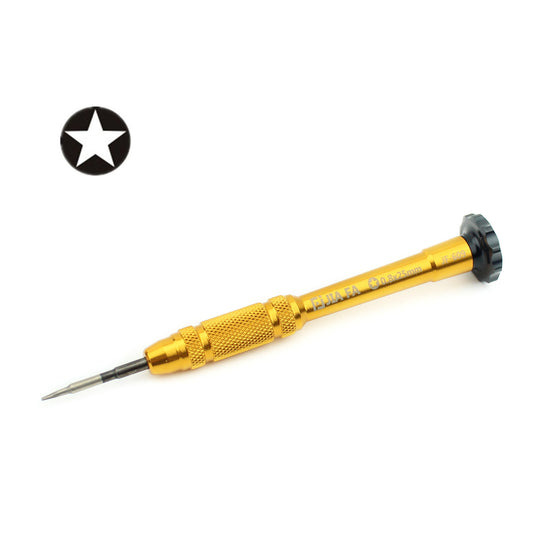 Anti-slip Handle Professional 0.8 Pentagon Screwdriver - Gold Color