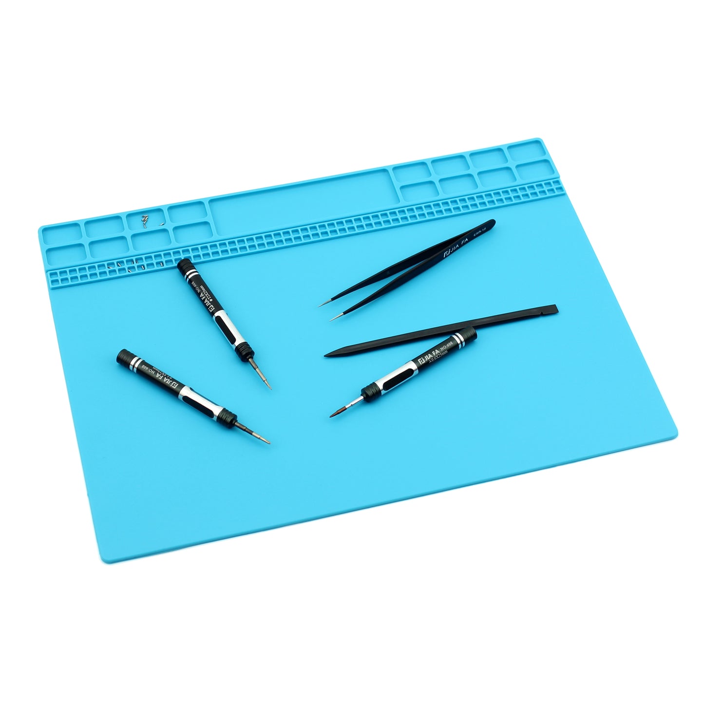 Soldering Station Mat Heat Insulation Silicone Pad Maintenance Platform for Phone Repair - Baby Blue