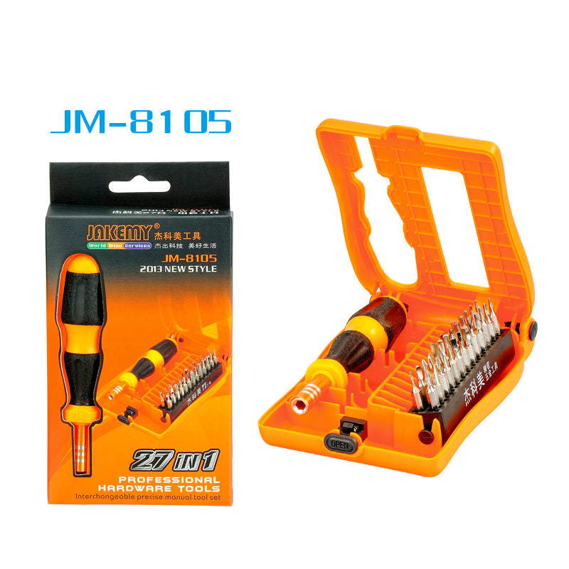 Jakemy 27-in-1 Cellphone Digital Repair Repairing Screwdriver Tool Kit (JM-8105)