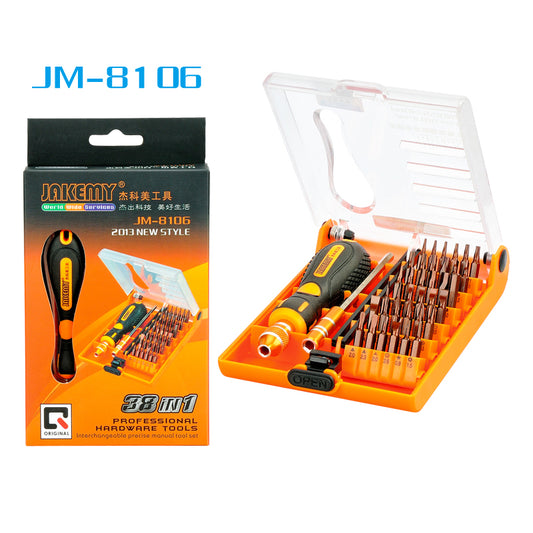 Jakemy JM-8106 38 in 1 Precision Screwdriver Set Disassemble Laptop Mobile Phone Repair Tools