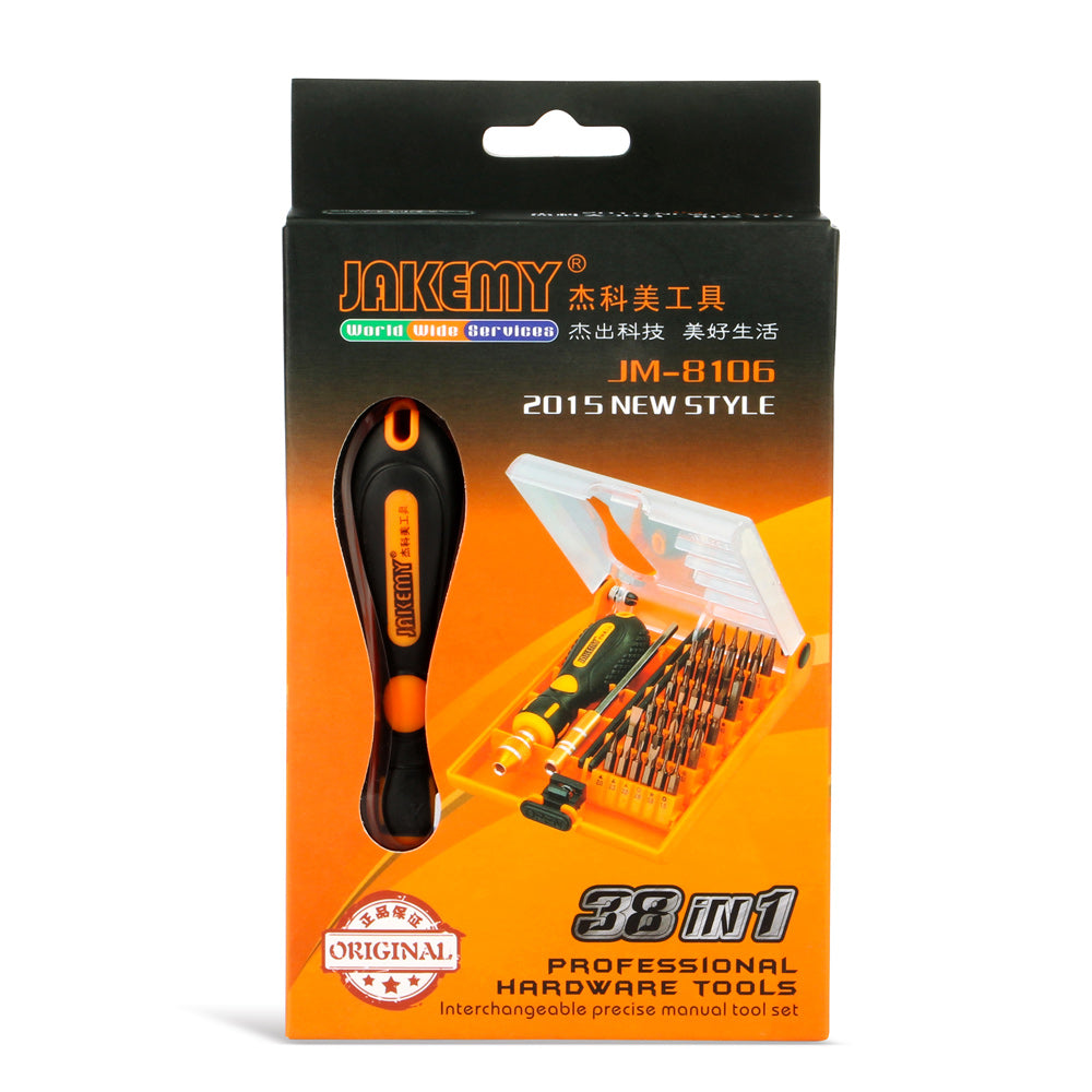 Jakemy JM-8106 38 in 1 Precision Screwdriver Set Disassemble Laptop Mobile Phone Repair Tools