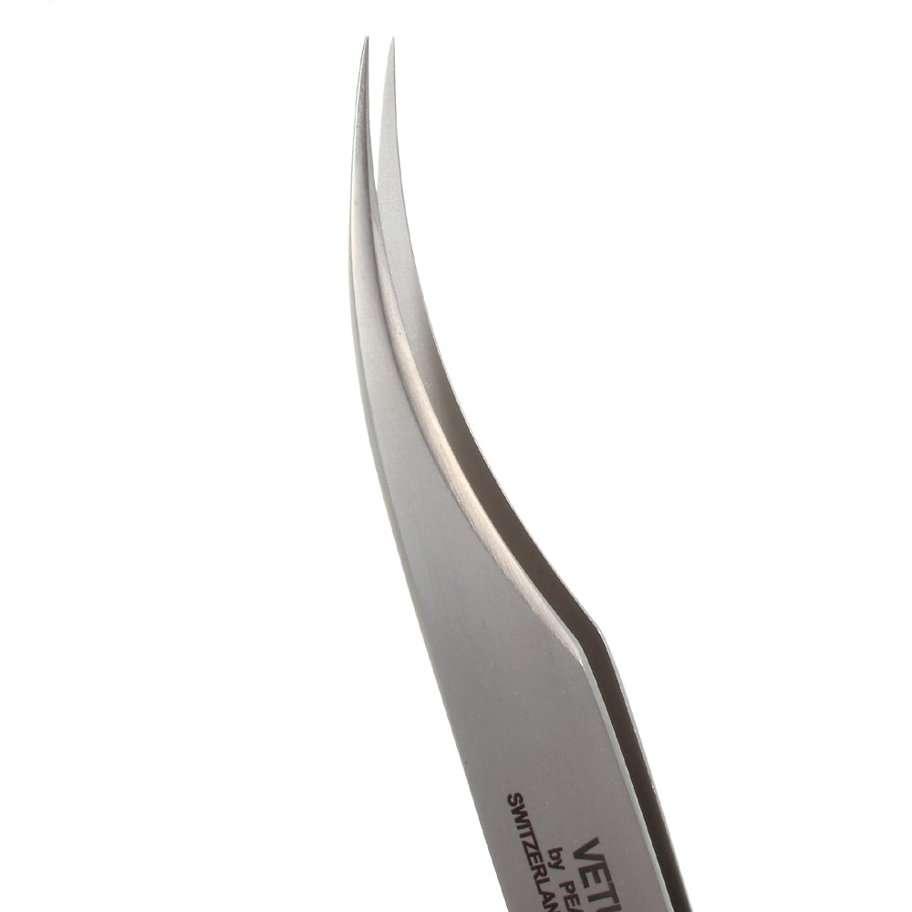 VETUS MJP-16-11 VETUS High Strength Matte Stainless Steel Professional Curved Tip Tweezers Repair Tool - Style B