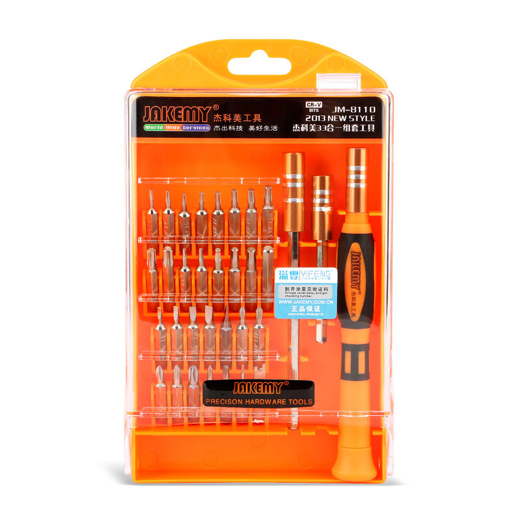 Jakemy JM-8110 33-in-1 Interchangeable Magnetic Screwdriver Kit Repairing Tools Set