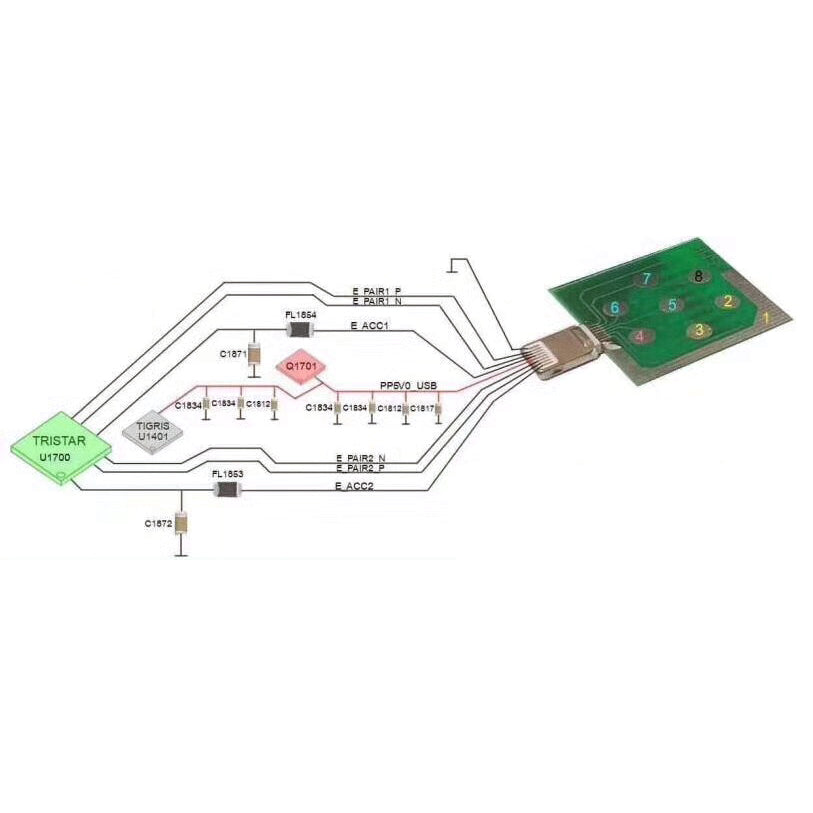 Lightning 8pin Charging Dock Flex Easy Test Board Tool for iPhone X/8/8 Plus/7/7 Plus etc.