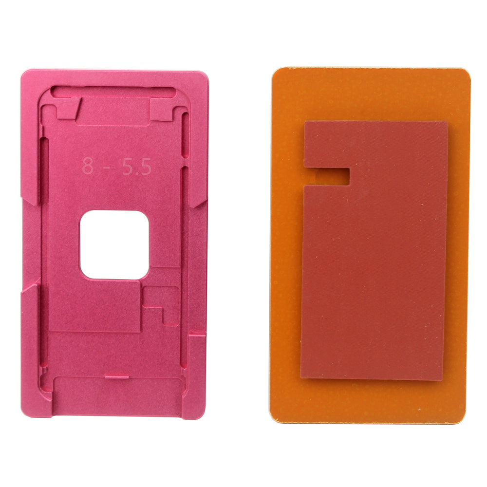 Uniqkart for iPhone 8 Plus Front Screen Glass Lens with Frame Laminating Aligning Mould Kit