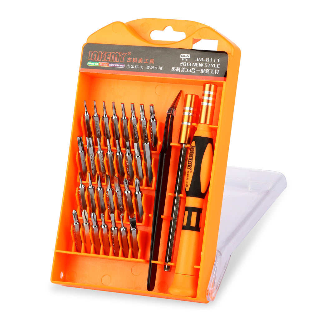 Jakemy JM-8111 33-in-1 Interchangeable Magnetic Screwdriver Kit Repairing Tools Set
