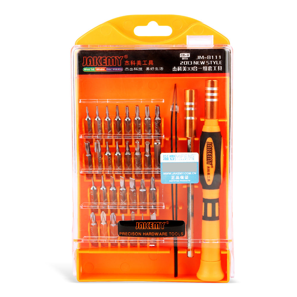 Jakemy JM-8111 33-in-1 Interchangeable Magnetic Screwdriver Kit Repairing Tools Set