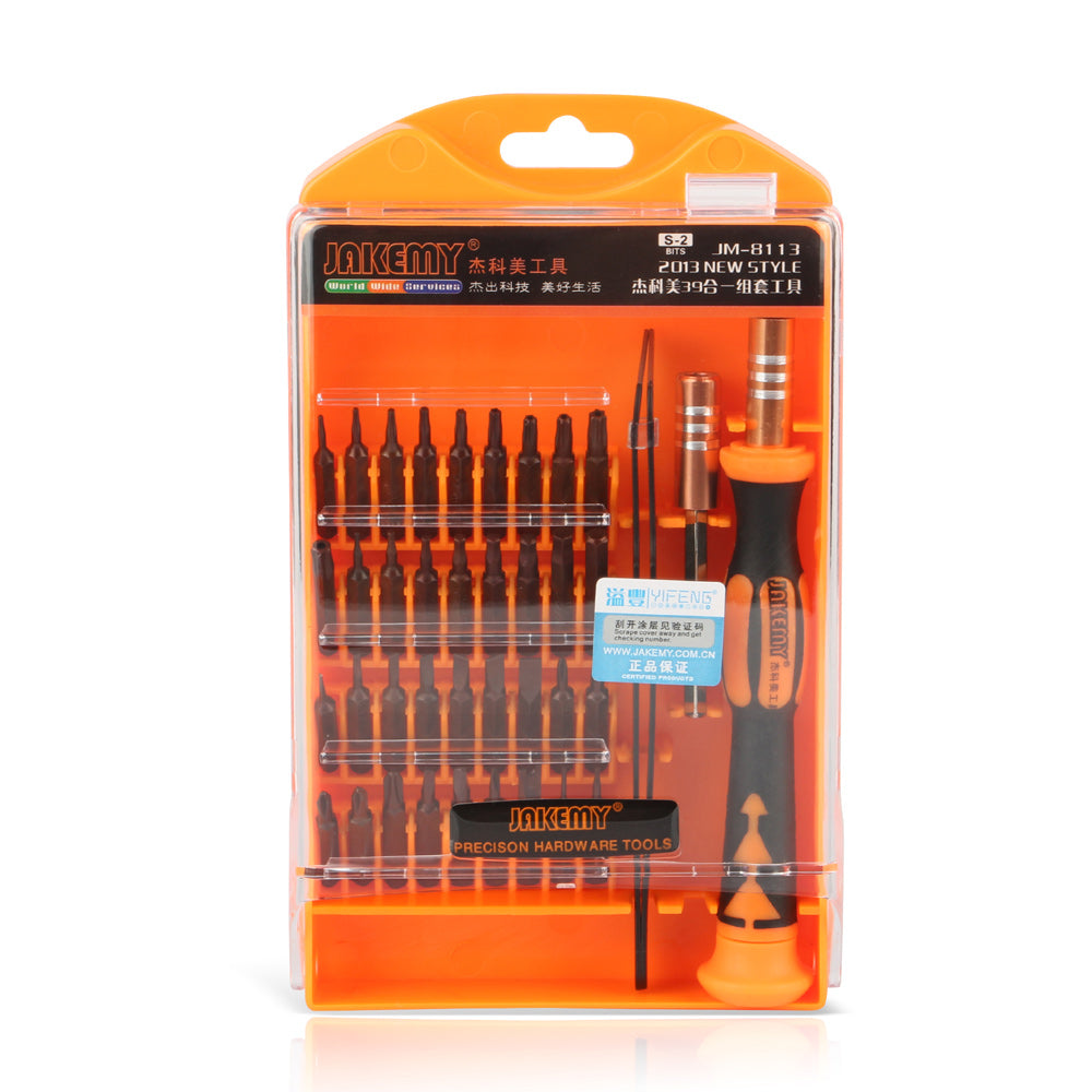 Jakemy 39-In-1 Screwdriver Set JM-8113 Digital Repairing Tools for Mobile Phone Computer
