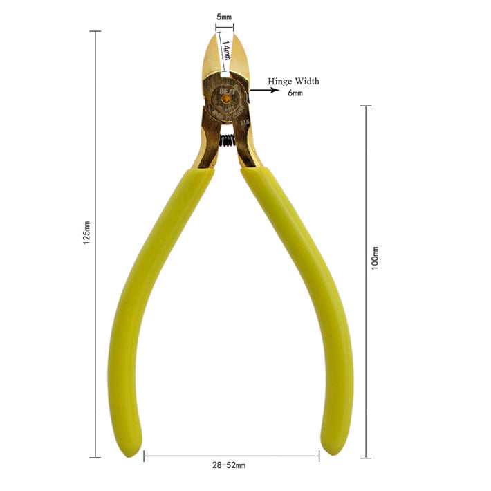 Uniqkart BST-A05J 5.0-inch Clamp Pliers Diagonal Pliers Oblique Mouth Nozzle Tip