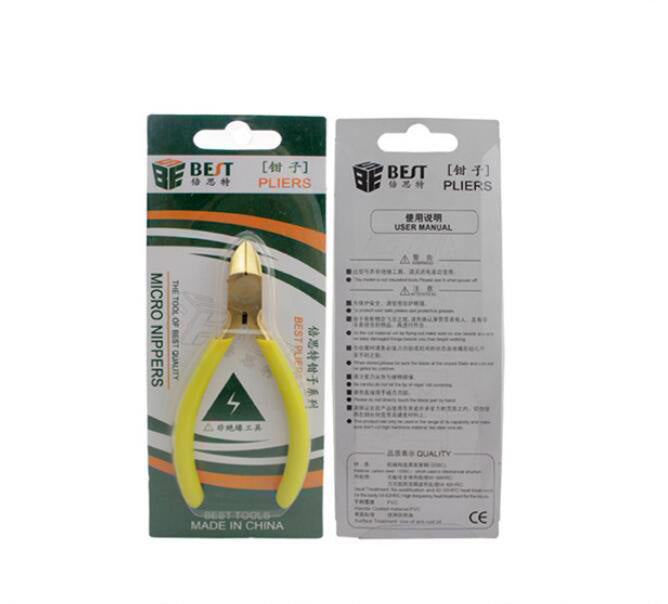 Uniqkart BST-602J Carbon Steel Diagonal Pliers Electronic Cable Cutting Clamp