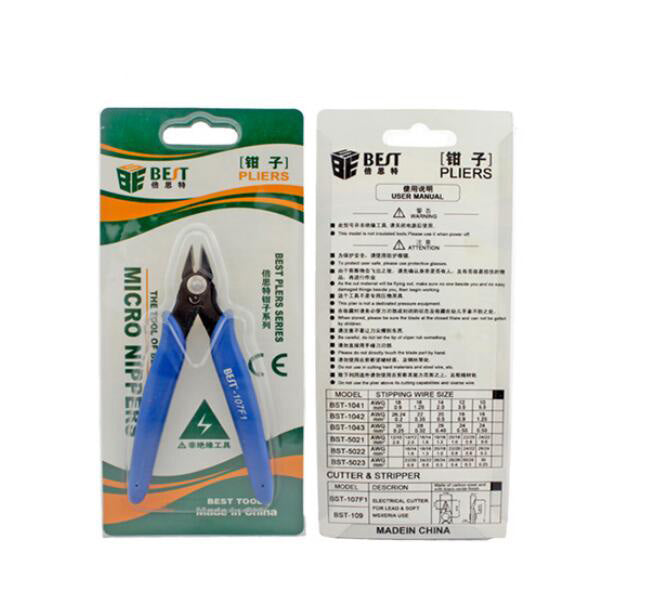 Uniqkart BST-107F1 Electrical Wire Cable Cutters Tool Mini Pliers for Microelectronic Repairing