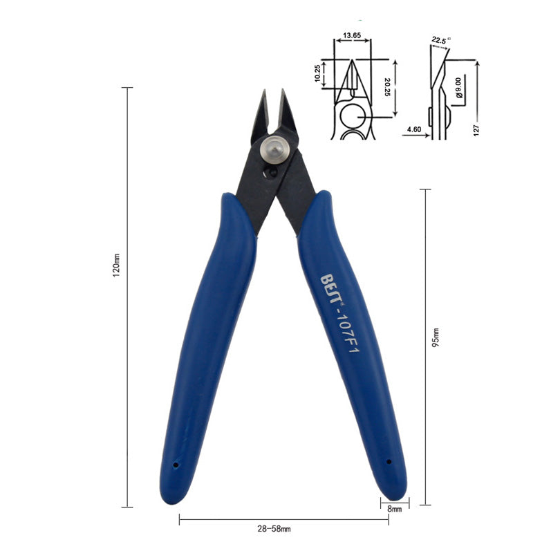 Uniqkart BST-107F1 Electrical Wire Cable Cutters Tool Mini Pliers for Microelectronic Repairing