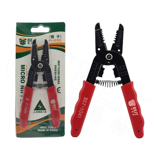 Uniqkart BST-1041 Multifunctional Decrustation Pliers Wire Cable Stripper Steel Wire Stripping Pliers