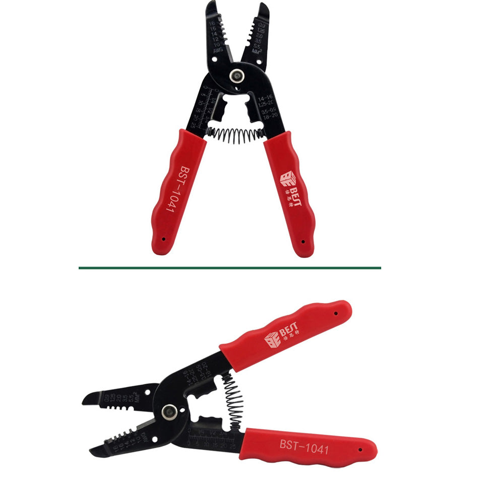 Uniqkart BST-1041 Multifunctional Decrustation Pliers Wire Cable Stripper Steel Wire Stripping Pliers