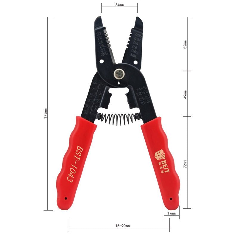 Best BST-1043 Multi Functional Wire Stripper and Cutter Plier Hand Tool