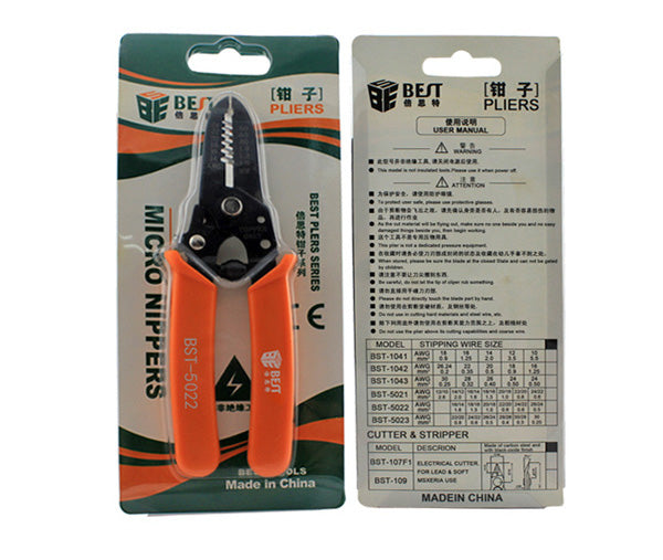 Best BST-5022 Professional Wire Stripper and Cutter Plier Hand Tool