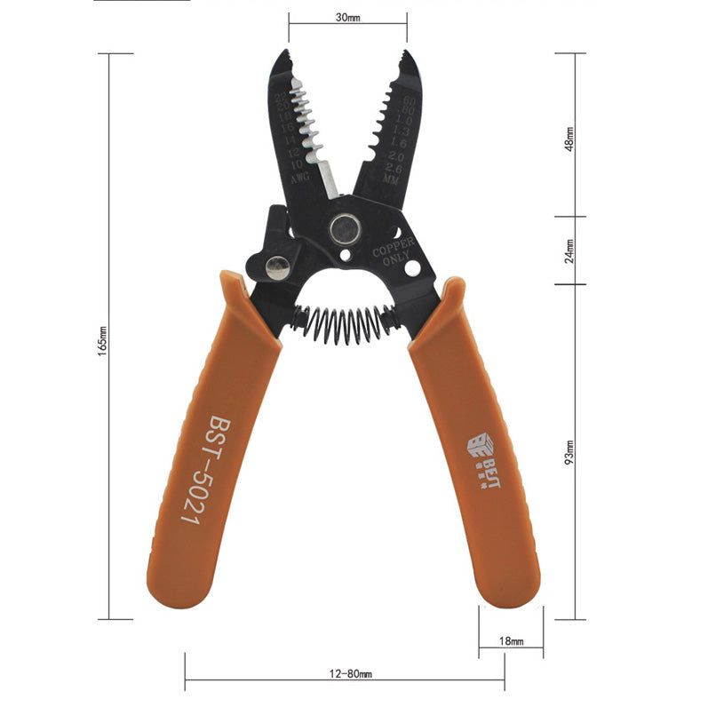 Uniqkart BST-5021 Professional Stripping Pliers Pincers Cutter