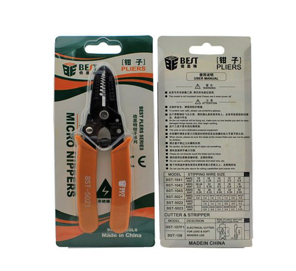 Uniqkart BST-5021 Professional Stripping Pliers Pincers Cutter