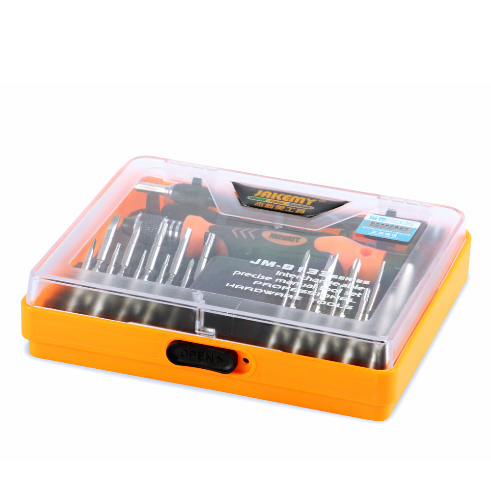 Jakemy JM-8133 23-in-1 Deep Screw Hole Screwdriver Set Repair Open Tools Demolition Kit