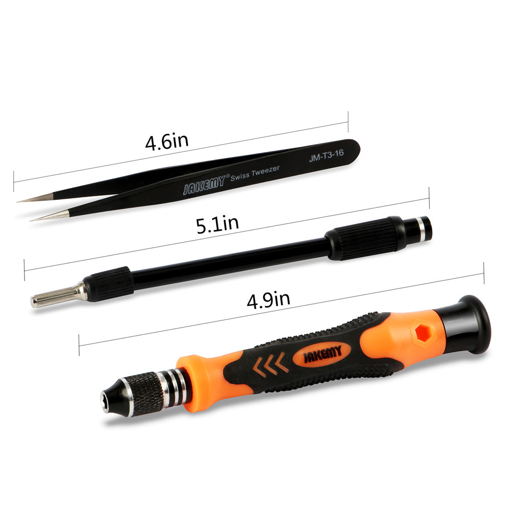 Jakemy JM-8133 23-in-1 Deep Screw Hole Screwdriver Set Repair Open Tools Demolition Kit