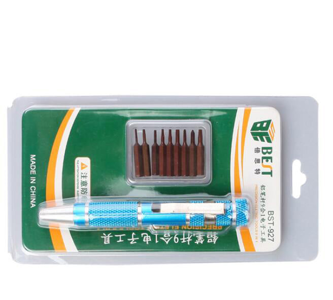 Uniqkart BST-927 9-in-1 Disassembly Screwdriver Repair Tool Set for iPhone Samsung Huawei Xiaomi Etc.