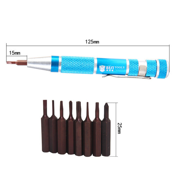 Uniqkart BST-927 9-in-1 Disassembly Screwdriver Repair Tool Set for iPhone Samsung Huawei Xiaomi Etc.