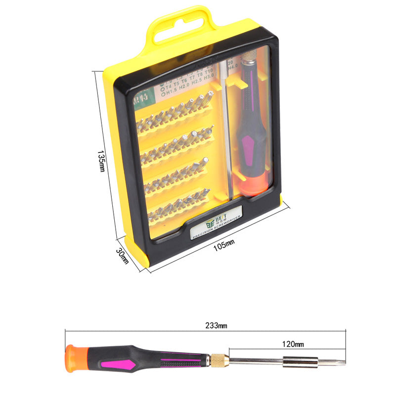 Uniqkart BST-8901 30 in 1 Multipurpose CR-V Screwdriver Repair Set Screwdriver Tool Kit for Phone PC Repair