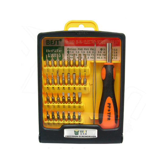 Uniqkart BST-8902 30 in 1 Multipurpose Repair CR-V Screwdriver Tweezer Set Tools Kit for Phone PC Repair