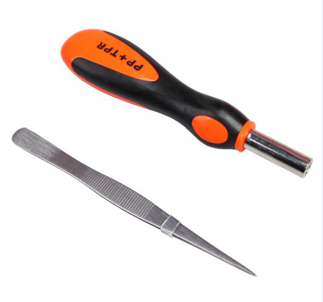 Uniqkart BST-8902 30 in 1 Multipurpose Repair CR-V Screwdriver Tweezer Set Tools Kit for Phone PC Repair