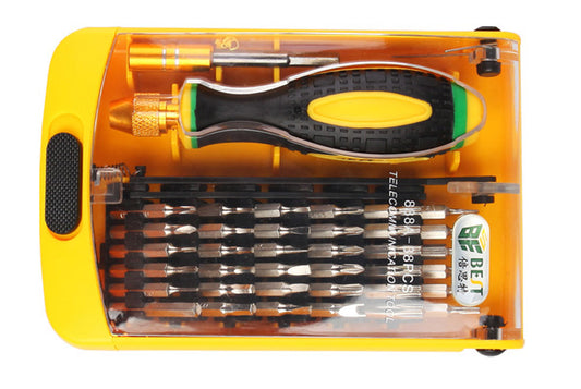 Uniqkart BST-888A 38 in 1 Interchangeable CR-V Bits Screwdriver Set Multipurpose Repair Tool Kit for Phones PCs