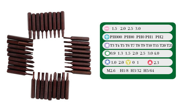 Uniqkart BST-888B 38 in 1 Interchangeable Precise Manual Screwdriver Set Multipurpose Repair Tool Kit