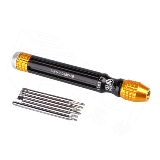 Uniqkart BST-889C 6-in-1 Professional Precise Screwdriver Set Multi-functional Repair Tools Kit for Samsung Huawei Xiaomi Etc.