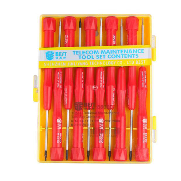 Uniqkart BST-8800D 10-in-1 Anti-slip Multi-purpose Precision Screwdriver Set Tool