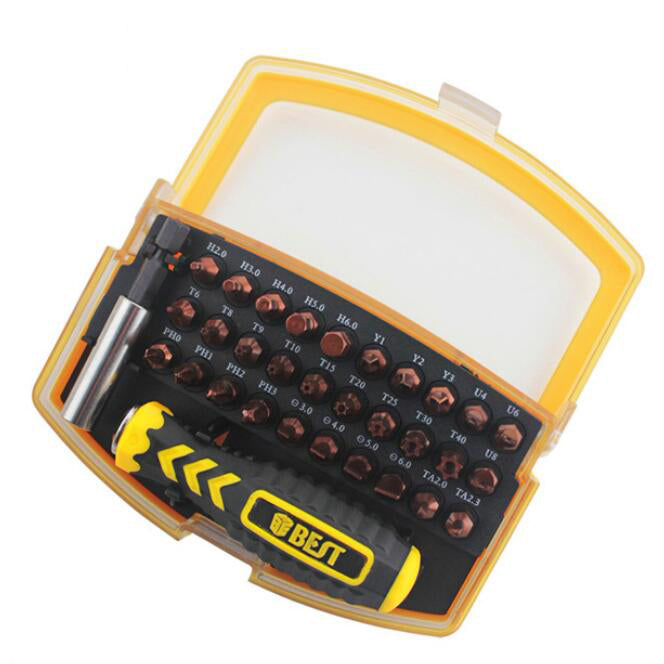 Uniqkart BST-2166B 32 in 1 Interchangeable Precise Manual Screwdriver Set Multipurpose Repair Tools Kit