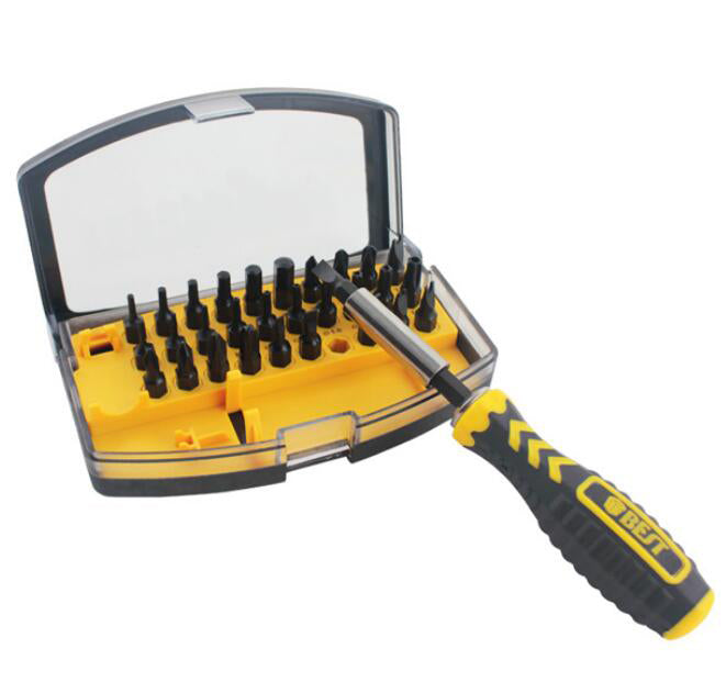 Uniqkart BST-2166C 32 in 1 Interchangeable CR-V Bits Screwdriver Set Multipurpose Repair Tools Kit