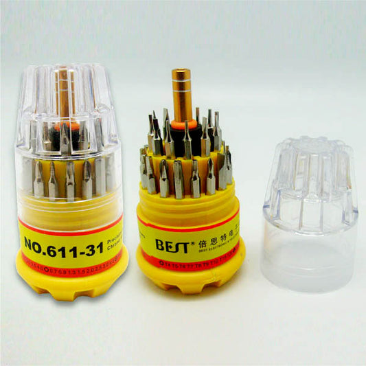 Uniqkart BST-611 31-in-1 Screwdriver Set Precise Screwdriver Tool Set CRV Bits