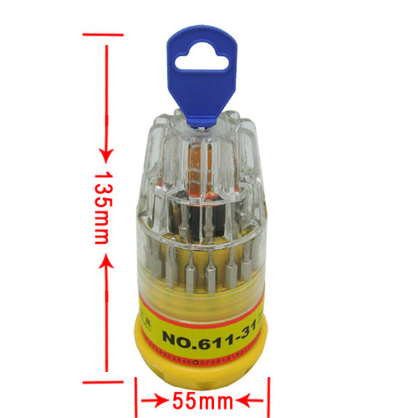 Uniqkart BST-611 31-in-1 Screwdriver Set Precise Screwdriver Tool Set CRV Bits