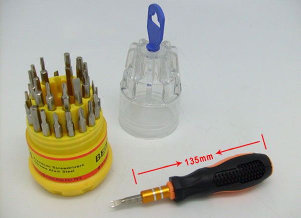 Uniqkart BST-611 31-in-1 Screwdriver Set Precise Screwdriver Tool Set CRV Bits