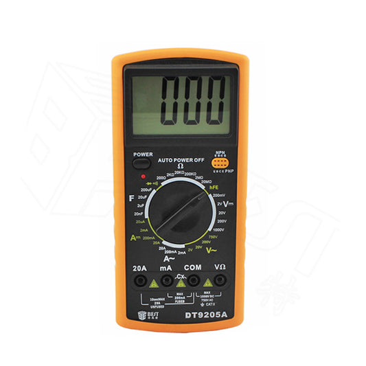 Best BST-9205A LCD Digital Multimeter Handheld Measure Device - Black/Orange